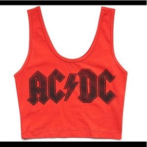 ac/dc cami crop top - size medium